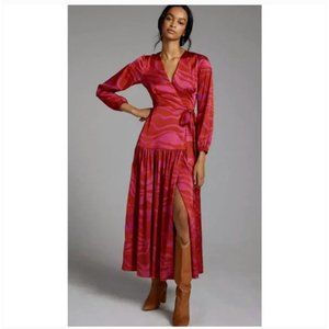 Anthropologie Vibrant Pink Maxi Dress